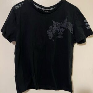 Men's Y2K Tapout "Ignite the Fight Within" black graphic tee M